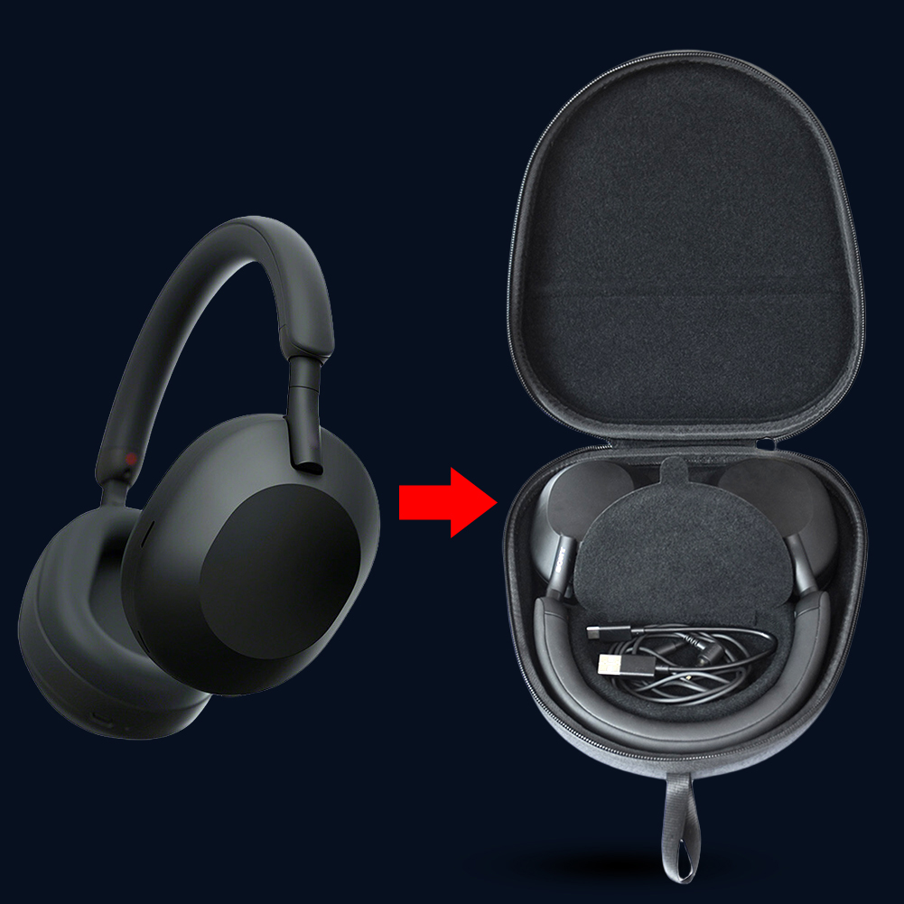 Sony Headphone Wh-1000Xm5 - Beschermende harde koffer, EVA harde draagkoffer,